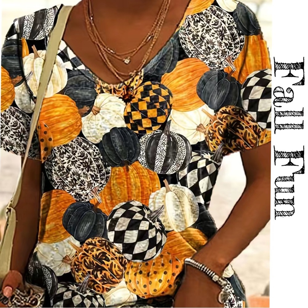 Pumpkin Fall & Halloween Short Sleeve T-Shirt